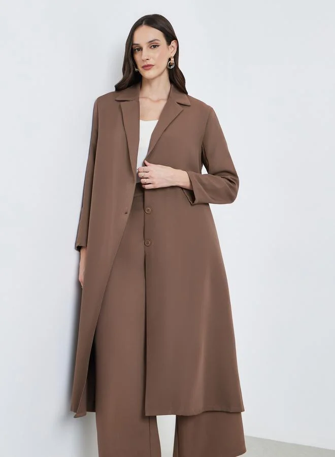 ستايلي كيمونو بليزر بأزرار وياقة نوتش